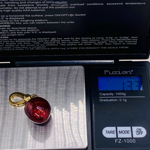 EUC Rare Retired Juicy Couture Red Glazed Strawberry Charm - Picture 16 of 16
